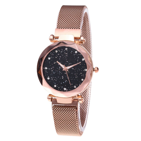 2019 Fashion Watch Luxury Women Casual Watches Starry Sky Magnetic Rhinestone Quartz Wristwatch Bracelet Set Relogio Feminino %N